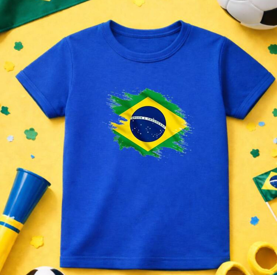 Camisa infantil bandeira Brasil