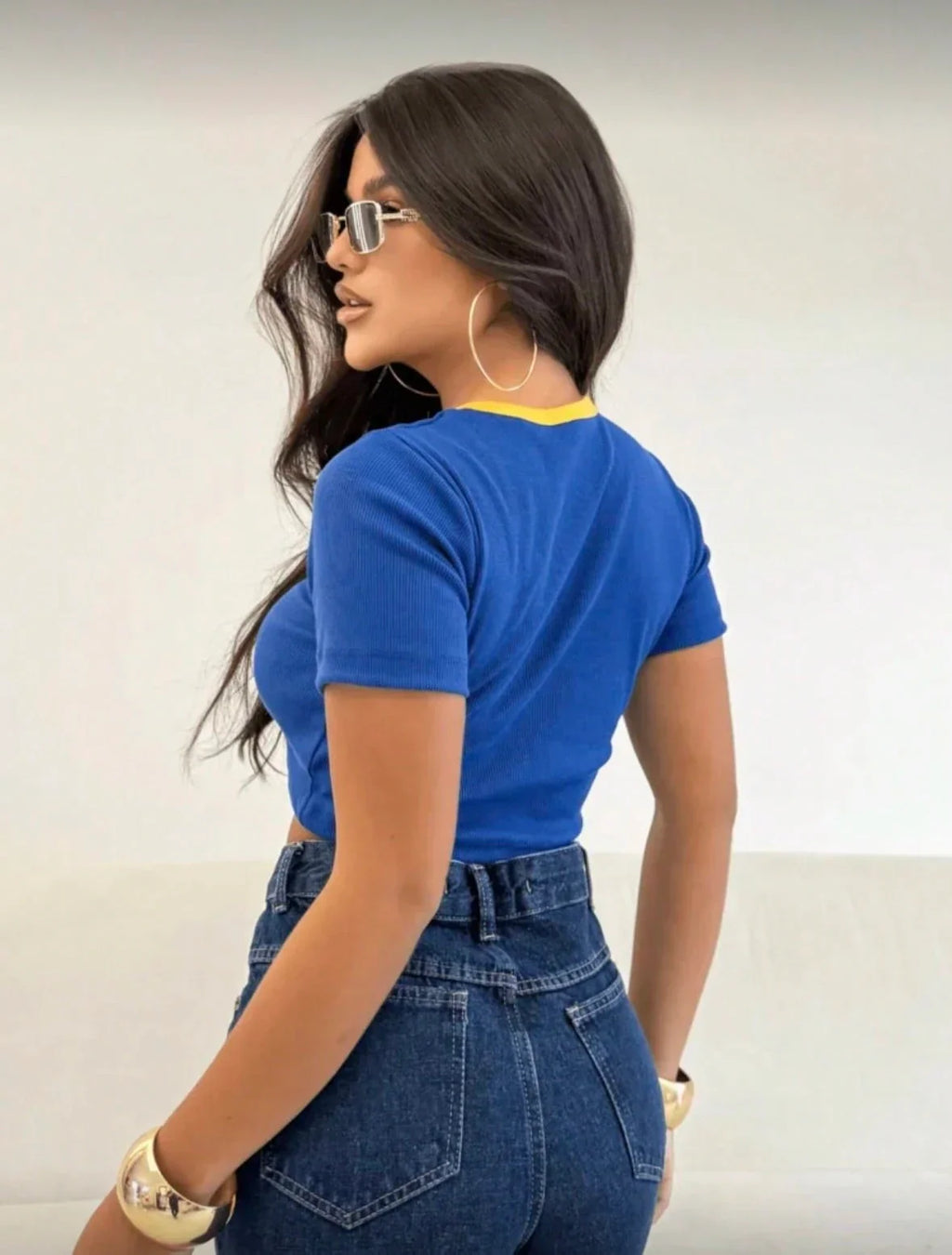 Cropped Brasil Icon Azul