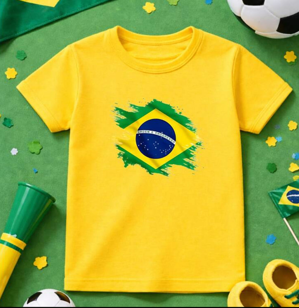 Camisa infantil bandeira Brasil