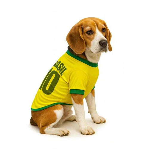 Camisa pet Brasil- torcedor de quatro patas