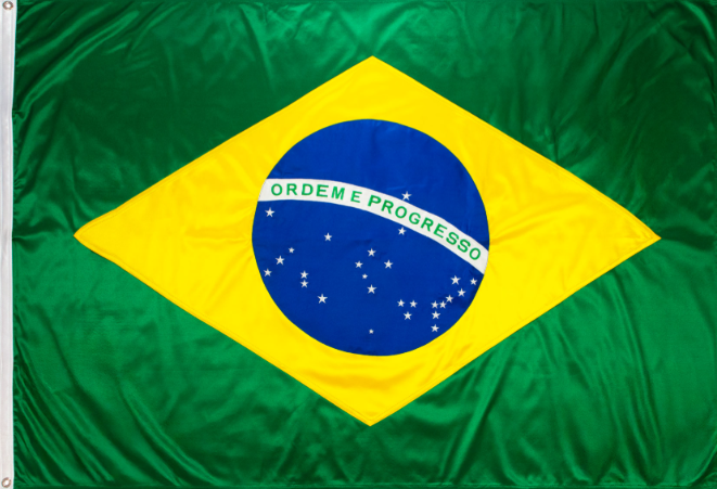Bandeira Oficial do Brasil - Modelo Bordada Dupla-Face