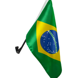 Bandeira Para Carro Brasil 22x33cm + Suporte de 39cm