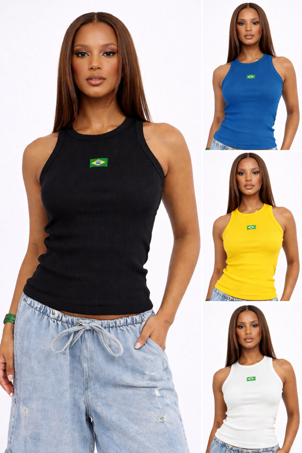 Combo Regatas 5 cores - Exclusivo Brasileirice