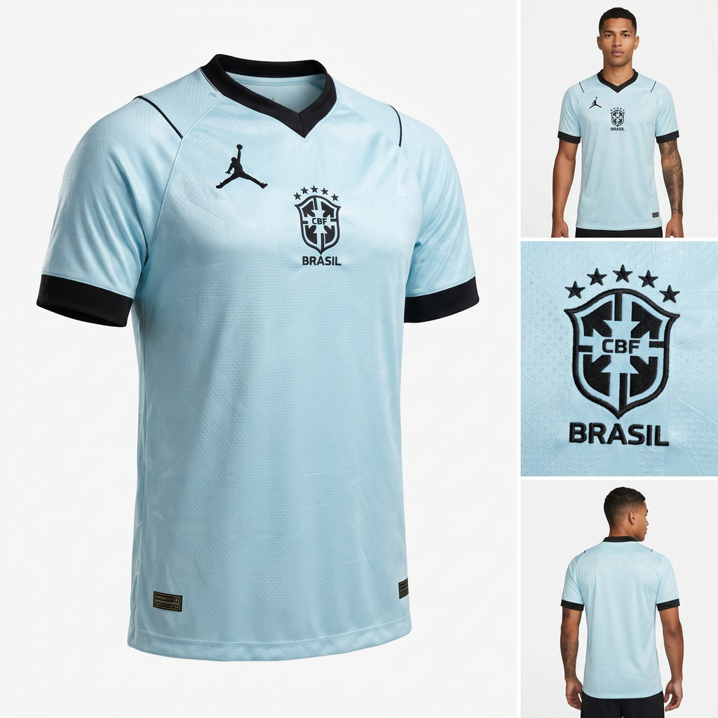 Camisa Torcedor Brasil Masculina 2026 Azul Claro