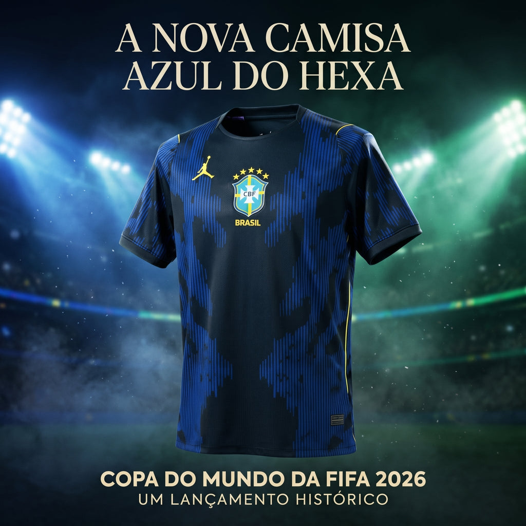 Camisa Brasil 2026 Azul Premium Torcedor