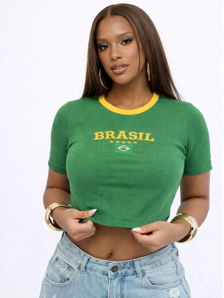 Compre 1 leve 2 Cropped Brasil Essência