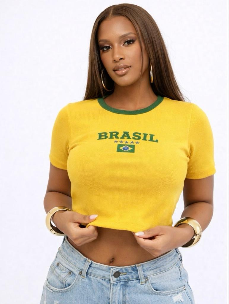 Compre 1 leve 2 Cropped Brasil Essência