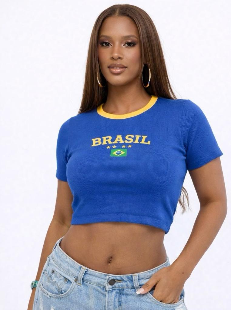 Compre 1 leve 2 Cropped Brasil Essência