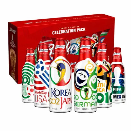 Kit Budweiser Celebration 6 unidades 330ml garrafas alumínio Edição Limitada