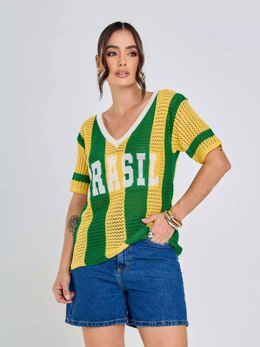 Camisa Brasil Tricot