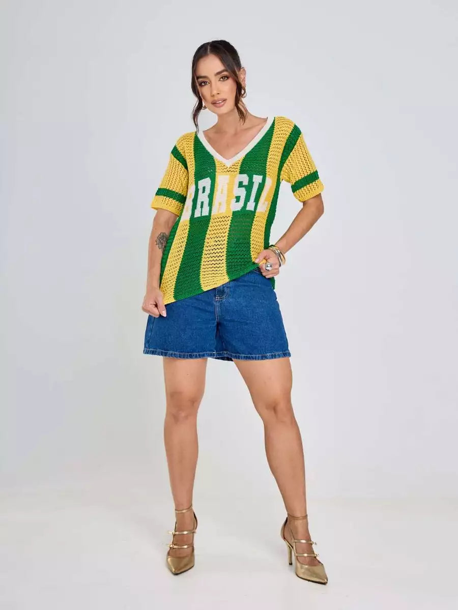 Camisa Brasil Tricot