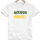 Camiseta Algodão Acorda Brasil