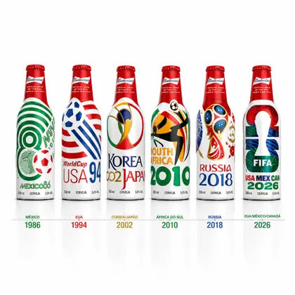 Kit Budweiser Celebration 6 unidades 330ml garrafas alumínio Edição Limitada
