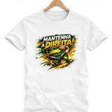 Camiseta Algodão Mantenha a Direita