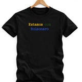 Camiseta Algodão Estamos com Bolsonaro