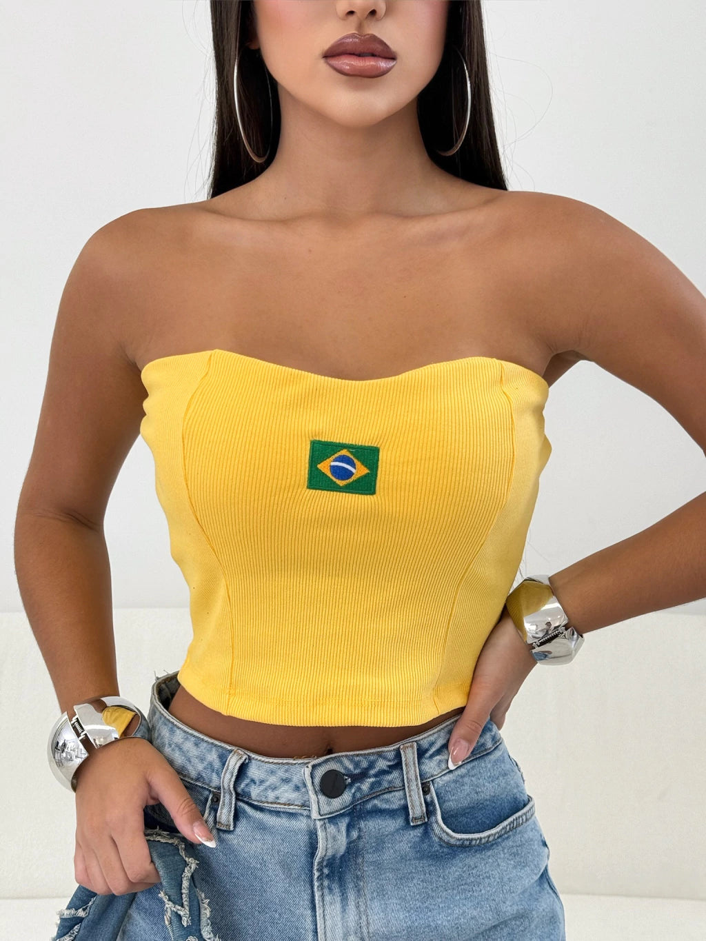 Cropped Tomara que Caia Brasil