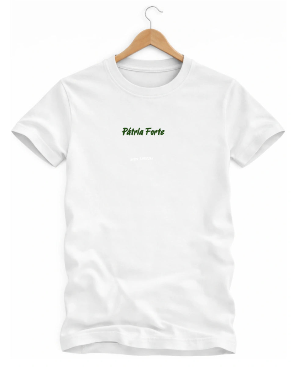 Camiseta Algodão Que Deus abençoe o Brasil - Branca