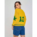 Camisa Brasil Manga Longa Tricot